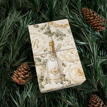 Load image into Gallery viewer, Gift Wrap Paper — Elegant wedding pattern with gold accents
