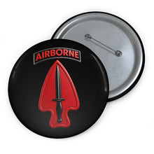 Load image into Gallery viewer, Custom Pin Buttons - Army - DUI - 1st Special Forces Operational Detachment–Delta (Airborne) wo txt - 3D - Enhanced
