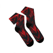 Load image into Gallery viewer, Sublimation Socks - Bold zebra stripe in fiery red
