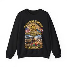 Load image into Gallery viewer, Crewneck Sweatshirt - Army - Gulf War Combat Vet  - Transportation Corps - 3D - Enhanced
