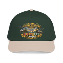 Load image into Gallery viewer, Mid Profile Baseball Cap - Army - 116th Assault Helicopter Co w  Aviator Badge w VN SVC - HORNETS - 3D - Enhanced
