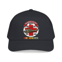 Load image into Gallery viewer, Mid Profile Baseball Cap - Army - 57th Medical Co - Original Dustoff - Vietnam w VN SVC - 3D - Enhanced

