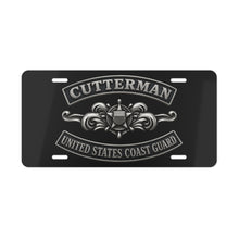 Load image into Gallery viewer, License Plate - USCG - Cutterman - Enlisted w txt - 3D - Enhanced
