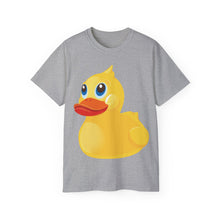 Load image into Gallery viewer, Unisex Ultra Cotton Tee - Yellow Rubber Duck - Oblique Left Front X 300
