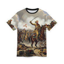 Load image into Gallery viewer, AOP Unisex Tee - General Custer at the Battle of Little Bighorn
