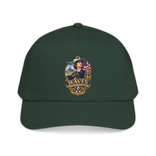 Load image into Gallery viewer, Mid Profile Baseball Cap - WAVES - Women Accepted for Volunteer Emergency Service WWII - 3D - Enhanced
