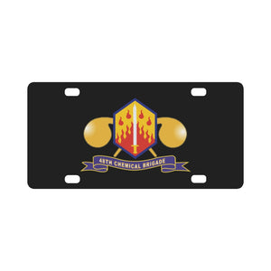 Army - 48th Chemical Brigade - SSI w Br - Ribbon X 300 Classic License Plate