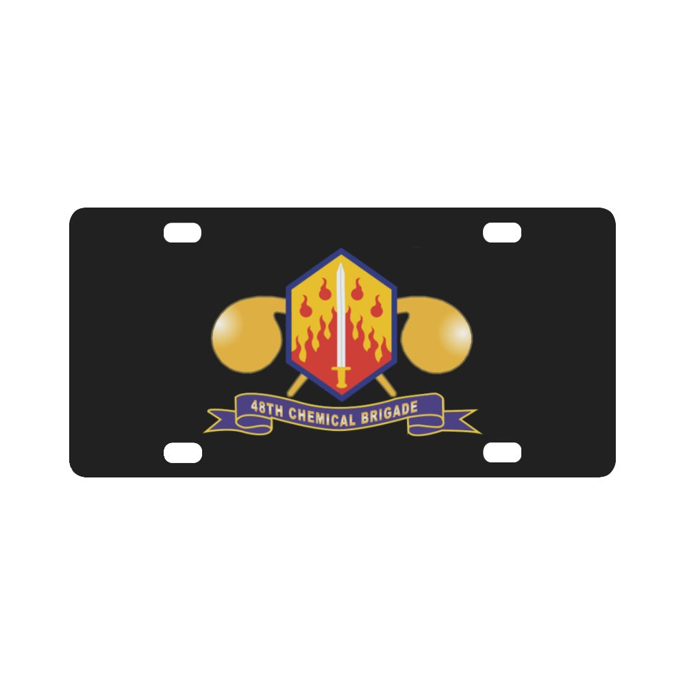 Army - 48th Chemical Brigade - SSI w Br - Ribbon X 300 Classic License Plate