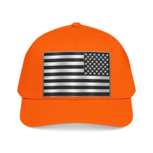 Load image into Gallery viewer, Mid Profile Baseball Cap - Flag - United States - Black and White - 3D - Enhanced
