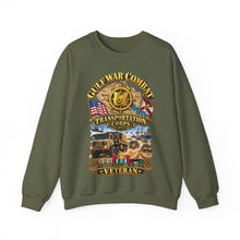 Load image into Gallery viewer, Crewneck Sweatshirt - Army - Gulf War Combat Vet  - Transportation Corps - 3D - Enhanced
