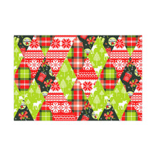 Load image into Gallery viewer, Gift Wrap Papers - Christmas and new year patchwork seamless
