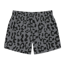 Load image into Gallery viewer, Swim Trunks - Leopard Camouflage - Battleship Color
