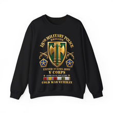 Load image into Gallery viewer, Crewneck Sweatshirt - Army - 18th MP Brigade - V Corps-  COLD SVC - 3d Enhanced X 300
