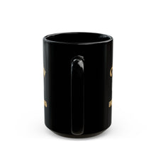 Load image into Gallery viewer, Black Mug  (15oz) - USCG - Coxswain w txt - Gold - 3D - Enhanced
