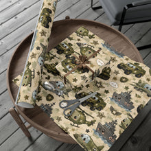 Load image into Gallery viewer, Gift Wrap Paper — Kawaii Military Vehicles Camouflage
