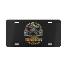 Load image into Gallery viewer, License Plate - Army - Vietnam Combat Vet - N Co 75th Infantry (Ranger) - 173rd Airborne Bde SSI - 3D - Enhanced
