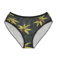Load image into Gallery viewer, Palm Tree Print Women's Briefs — Tropical Beach Bikini Underwear
