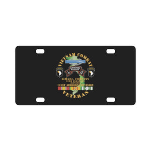 Vietnam Combat Vet - L Co 75th Infantry (Ranger) - 101st Airborne Div SSI X 300 Classic License Plate