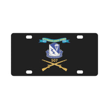 Load image into Gallery viewer, Army - 507th Parachute Infantry Regiment - DUI w Br - Ribbon w Regimental Number X 300 Classic License Plate
