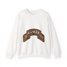 Load image into Gallery viewer, Crewneck Sweatshirt - Army - 75th Ranger Regiment - STB - Ranger Scroll - 3D - Enhanced
