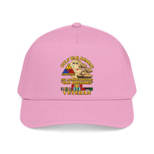 Load image into Gallery viewer, Mid Profile Baseball Cap - Army - Gulf War Combat - 1st Armored Divi - Old Ironsides - Veteran - Map w GULF SVC - 3D - Enhanced
