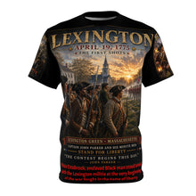 Load image into Gallery viewer, Lexington April 19, 1775 Tee — "The Fight for Liberty and Independence Begins"
