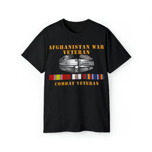 Load image into Gallery viewer, Unisex Ultra Cotton Tee - Army - Afghanistan War Veteran - Combat Action Badge w CAB AFGHAN SVC

