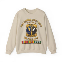 Load image into Gallery viewer, Crewneck Sweatshirt - Army - Army Security Agency Group DUI - w SVC Ribbons - 3D - Enhanced
