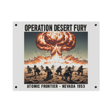 Load image into Gallery viewer, Acrylic Wall Art Panel - Atomic Testing in Nevada Desert Operation Fury
