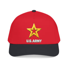 Load image into Gallery viewer, Mid Profile Baseball Cap - Army Star W Us Army w White Star - 3D - Enhanced
