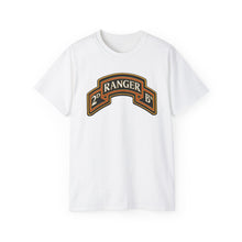 Load image into Gallery viewer, Unisex Ultra Cotton Tee - Army - 2nd Ranger Battalion - Ranger Scroll - 3D - Enhanced
