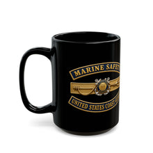 Load image into Gallery viewer, Black Mug  (15oz) - USCG - Marine Safety - Auxiliary w txt - 3D - Enhanced
