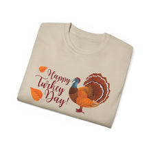 Load image into Gallery viewer, Unisex Ultra Cotton Tee - Happy Turkey Day - Thanksgiving
