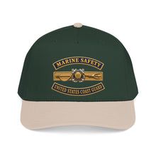 Load image into Gallery viewer, Mid Profile Baseball Cap - USCG - Marine Safety - Auxiliary w txt - 3D - Enhanced
