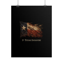 Load image into Gallery viewer, Rolled Posters - 1st Texas Infantry in the cornfield - Tattered Texas pride in battle - Left

