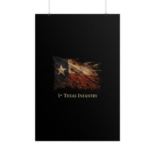 Load image into Gallery viewer, Rolled Posters - 1st Texas Infantry in the cornfield - Tattered Texas pride in battle - Left
