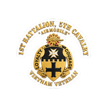 Load image into Gallery viewer, Kiss-Cut Stickers - Army - 1st Bn, 5th Cavalry - Airmobile - Vietnam Veteran 3D X 300
