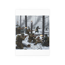 Load image into Gallery viewer, Indoor and Outdoor Silk Posters - 101st Airborne Division fighting the German Army at the Battle of Bastogne
