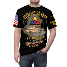 Load image into Gallery viewer, AOP - Army -  1st Armored Division - Iraq Invasion 2003 - Operation Iraqi Freedom with Iraq War Service Ribbons
