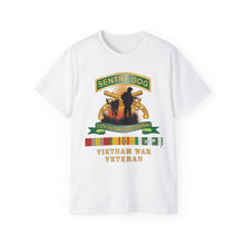 Load image into Gallery viewer, Unisex Ultra Cotton Tee - Army - Sentry Dog - 212th Military Police Company - Dog Fire w Br - Ribbon Vietnam War Veteran w VN SVC X 300
