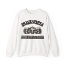 Load image into Gallery viewer, Crewneck Sweatshirt - USCG - Coxswain w txt - Silver - 3D - Enhanced
