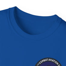 Load image into Gallery viewer, Unisex Ultra Cotton Tee - Vietnam Combat Aviation Vet w Air Crew Badges - 12th Combat Aviation Group - Black Jack No2 - Sgt Howard Meyers - 1968-1969 SVC X 300
