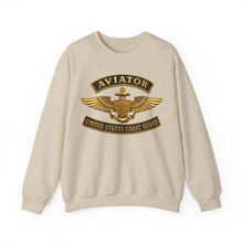 Load image into Gallery viewer, Crewneck Sweatshirt - USCG - Aviator Badge w txt - 3D - Enhanced

