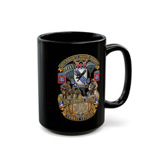 Load image into Gallery viewer, Black Mug  (15oz) - Army - Combat Vet w 505th PIR - 82nd Airborne  w Campaigns - Soldiers - SSI - 3D - Enhanced
