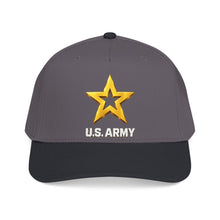 Load image into Gallery viewer, Mid Profile Baseball Cap - Army Star W Us Army w White Star - 3D - Enhanced

