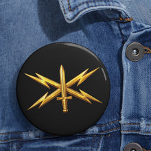 Load image into Gallery viewer, Custom Pin Buttons - Army Cyber Corps Branch Insignia - 3D - Enhanced
