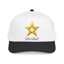 Load image into Gallery viewer, Mid Profile Baseball Cap - Army Star W Us Army w White Star - 3D - Enhanced
