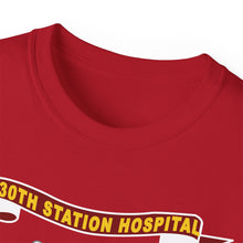 Load image into Gallery viewer, Unisex Ultra Cotton Tee - Army - 130th Station Hospital - Ribbon - DUI - Army Medical Service Corps Branch X 300
