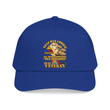 Load image into Gallery viewer, Mid Profile Baseball Cap - Army - Gulf War Combat - 1st Armored Divi - Old Ironsides - Veteran - Map w GULF SVC - 3D - Enhanced
