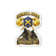 Load image into Gallery viewer, Die-Cut Magnet - Army - Chemical Corps w Scene - 3D - Enhanced
